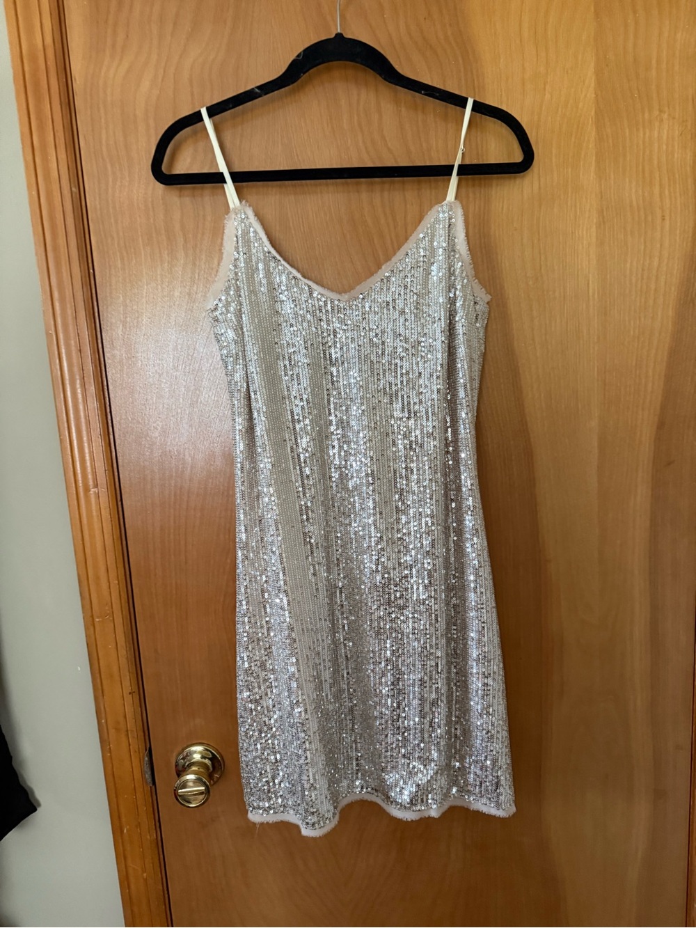 Sequin Slip Dress - Champagne